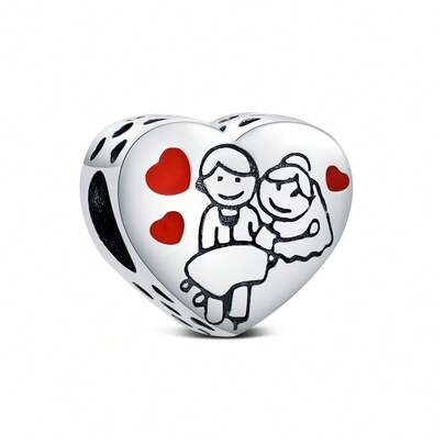 1 mặt dây chuyền hình trái tim lãng mạn đính hạt, kiểu dáng tối giản thanh lịch, thích hợp tự làm trang sức, phù hợp cho đám cưới, cầu hôn và các dịp khác, phụ kiện dành cho nữ, quà tặng sinh nhật, ngày Valentine, kỷ niệm.