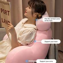 Latex Headboard Cushion, Softly Padded Lumbar Support Cushion, Large Backrest Sofa Cushion, Bed Cushion, Bed Pad, Dormitory Tatami Mattress - 鯨魚 - 查看 2