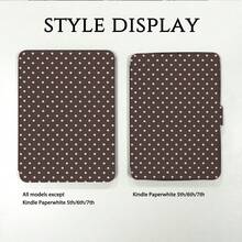 1 chiếc ốp bảo vệ màu cà phê chấm bi, phù hợp với Kindle thế hệ thứ 10, Kindle thế hệ thứ 11, Kindle Paperwhite 5, ốp bảo vệ sách điện tử có chức năng tự động bật/tắt màn hình, nhẹ và tiện lợi, vừa vặn hoàn hảo để bảo vệ thiết bị đọc sách của bạn, món quà lãng mạn. - Nhiều màu - Xem 7