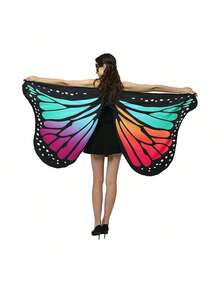 Costume da Ognissanti a mantella a farfalla - Sciarpa/scialle a farfalla in seta morbida, accessorio per spettacoli e cosplay, disponibile in più colori, accessorio per feste e articolo essenziale per le vacanze, regalo perfetto per amiche - Multicolore - Visualizzare 9