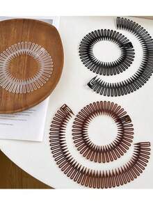 1pc Women Invisible Hair Comb, Simple Hair Styling Tool For Fixing Hair - Black - View 3