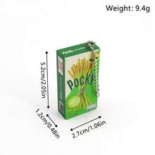 2026 Neu - 1 Stück realistischer Pocky Keksdose Schlüsselanhänger, Lebensmittel Anhänger in Matcha, Erdbeere, Schokolade 3 Geschmacksrichtungen, kreatives Taschendekoration Accessoire, exquisites Geschenk für Erwachsene - perfekt für Geburtstag, Ostern - Verschiedenfarbig - Übersicht 22