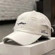 Korean Version Of Vintage Distressed Soft-Top Baseball Cap For Women In Spring And Summer, Featuring Fashionable, Unique, Simple Design, Suitable For Street Wear, And Provides Good Sun Protection - Multicolor - View 3