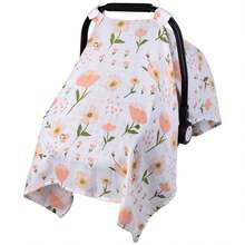 1 件装婴儿提篮罩婴儿推车遮篷卡通印花透气篮子防尘防风罩 - 彩色 - 查看 21