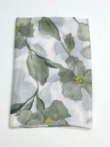 新款波西米亚印花围巾，轻盈透气流苏披肩，优雅女士防晒沙滩旅行围巾 - 薄荷綠 - 查看 6