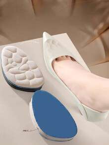 QKC 2pcs Soft Cushion Insoles, Anti-Slip Forefoot Pads For High Heels - Beige - View 4