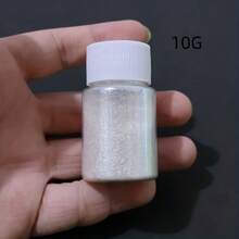 Super Shiny White Powder Resin Dye, Iridescent Powder Mica Pigment For Resin Jewelry Making, Colored Resin Casting Molds - White Glitter - View 7