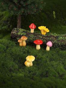 20/10件迷你蘑菇套装，可爱树脂小蘑菇装饰，逼真微型蘑菇雕塑，适用于仙女花园、玻璃容器装饰、微缩景观DIY。逼真树脂蘑菇工艺品，采用微型树脂制成，生动的树脂蘑菇屋装饰创意项目，包含蘑菇雕塑和逼真的设计。 - A - 查看 7