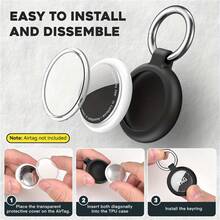 4pcs AirTag Protective Case, AirTag Holder, TPU Protective Cover - Multicolor - View 2