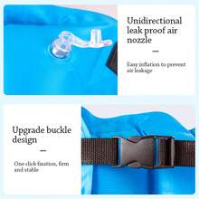 1件装可调节充气游泳腰带，游泳学习辅助用品，PVC充气腰部浮力带 - 紅色-1pc - 查看 3