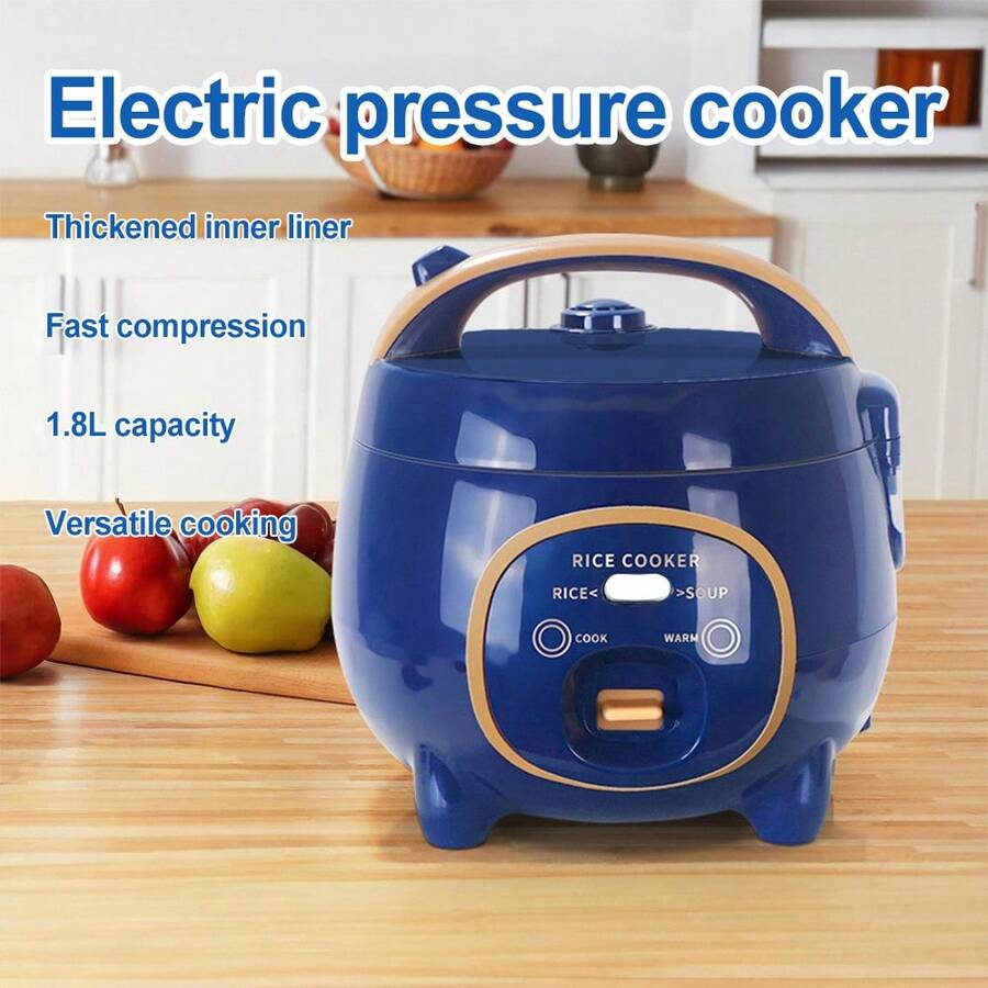 LIPETY 8L Mini Rice Cooker, Dual Voltage 110V-220V, Removable Inner Pot, Multi-Functional For Cooking Rice/Boiling Water/Simmering Soup, Compact Small Capacity Electric Cooker​ - EU E Type Plug(220-240V) - View 1