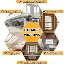 Lưới chống côn trùng, lưới chống muỗi tự dính cho cửa sổ. Không cần khoan hay dụng cụ, có thể giặt và tái sử dụng. Thông gió tốt, không ảnh hưởng đến ánh sáng, giữ mát vào mùa hè. - đen - Xem 5