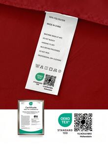 1个浪漫法式荷叶边绗缝信封式枕套（不含枕芯），时尚浪漫装饰抱枕套，适用于卧室/宿舍/沙发，情侣/朋友礼物。可机洗，通过Oeko-Tex认证。酒红色 - 酒紅色 - 查看 8
