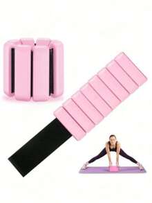 2件套可调节腕踝负重带（男女通用），健身负重套装，适用于锻炼、瑜伽、步行、跑步、舞蹈、普拉提、有氧运动、家庭健身房穿戴式训练带 - 彩色 - 查看 2