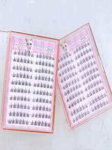 Single Cluster Glue-Free False Eyelashes, Natural Look, Delicate Criss-Cross, Soft & Lightweight - View 6