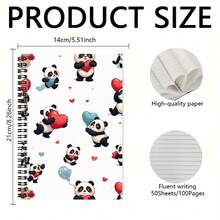 100-seitiges süßes Panda Herz Muster Spiralheft, geeignet für Arbeit, Studium, Schulaufzeichnungen. Toll als Abschlussgeschenk, Geburtstagsgeschenk, Tagebuch, Tagesplanung und Notizen. Ein praktisches und herzerwärmendes Geschenk, um Ihren Alltag zu begleiten! - J - Übersicht 2