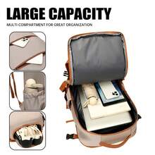 Myco 瑞安航空 40/30/20 厘米（15.75x11.81x7.87 英寸）座椅下随身行李包，多隔层设计，尼龙材质，适合航空旅行、日常休闲和上学，符合航空公司随身行李要求，简约设计，结实耐用的拉链 - 彩色 - 查看 6