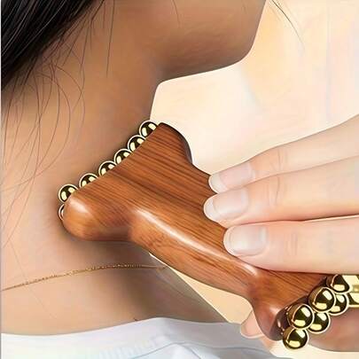 1pc Face And Neck Massager Features Comfortable Massage Handle And Ergonomic Grip For Deep Tissue Massage Face Neck And Jaw Massager Ideal For Home Or Office Use Sturdy Construction Suitable For Light Facial Care And Muscle Maintenance Massage Accessory