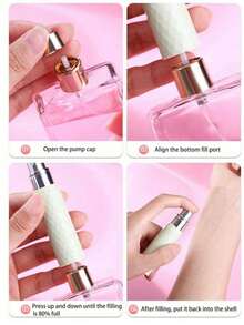 1/3PCS 5ml Refillable Perfume Atomizer, Diamond-Shaped Travel Spray Bottle, Portable Essential Oil Fragrance Dispenser. - Multicolor - View 6