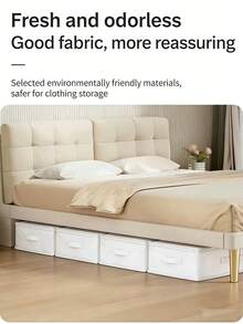 1 hộp đựng đồ dưới gầm giường siêu rộng, thiết kế ngăn kéo phẳng dung tích lớn, thích hợp để đựng quần áo, chăn, đồ dùng theo mùa, tiết kiệm không gian khung giường, hộp đựng đồ đa năng cho tủ quần áo gia đình - Nhiều màu - Xem 9