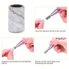 100 Pieces Nail Sanding Bands Nail Manicure Great Fit For Nail Drill Bits For Acrylic Nails - Multicolor - View 3
