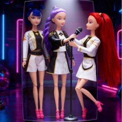 1 pieza Muñeca articulada de la idol coreana Rumii Miraa y Zoey, juguete coleccionable, figura de personaje adorable, mercancía de fans, regalos de la ola coreana (empaquetado al azar en bolsa o caja, los artículos hechos a mano pueden tener pequeños defectos que no afectan su uso)