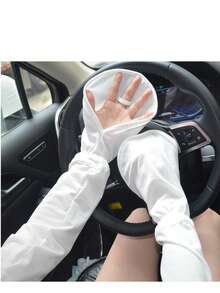 Women's Anti-UV Ice Sleeves, Loose Fit Driving Arm Sleeves, Breathable Hand & Finger Protection, Summer - Multicolor - View 13