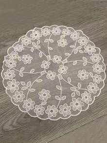 1pc Vintage Crochet Lace Tablecloth, Floral Pattern - Perfect As Heat Resistant, Air Fryer Dust Cover, And Home Decor Lace Tablecloth Bohemian Placemat - 多色 2 - 查看 8