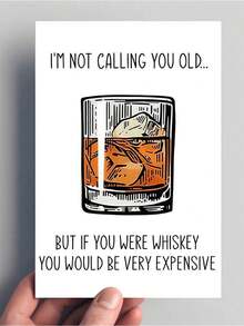 "Whiskey Themed Humorous Birthday Greeting Card - Unique "Not Calling You Old" Joke - For Friends Significant Others Family And Small Business - Versatile For Birthday Anniversary Prom Good Luck Thanks" - Nhiều màu - Xem 7