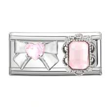 1pc Modular Beaded Bracelet DIY Kit, Includes Heart, Bow, Cherry, Moon Charms, Rhinestone Design, Suitable As Party Gift For Friends, Family, Couples - M294030 M294031 - View 13