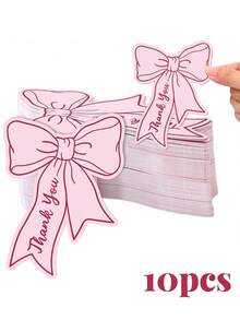 20/50/100 chiếc thiệp cảm ơn mini màu hồng có nơ - Thiệp trắng tự làm dành cho doanh nghiệp, nhà hàng, kỷ niệm, tốt nghiệp, sinh nhật, đám cưới, lễ rửa tội, Lễ Tạ ơn, Ngày Nhà giáo và các dịp khác để bày tỏ lòng biết ơn đến khách hàng, bạn bè và gia đình. - nhiều màu - Xem 17