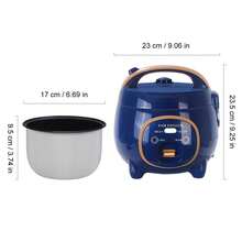 LIPETY Mini olla arrocera de 8 l, voltaje dual 110 V-220 V, olla interior extraíble, multifuncional para cocinar arroz, hervir agua y cocinar sopa a fuego lento, olla eléctrica compacta de pequeña capacidad. - Enchufe EU Tipo E(220-240V) - Ver 12