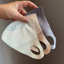 3pcs Summer Sun Protection Mask, Ice Silk Breathable Anti-UV Mask, High-Fashioned Seamless Lightweight Skin-Tone Minimalist Mask - A - View 10