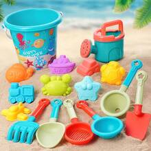 8/16pcs Beach Toy Set, Summer Swimming Pool Game Toys, Outdoor Beach Play Tools Including Bucket, Shovel And Sand Building Tools. Perfect Summer Gift For Kids,Suitable For Boys And Girls For Outdoor Games, Beach Trips And Camping. - Multicolor - View 1