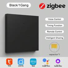EU Standard ZigBee Smart Wall Switch - 1/2/3/4 Gang, No Neutral Wire Required, Quick Modular Installation, Tempered PC Panel, 600W Per Gang, Compatible With Alexa/Tuya/Smart Life App For Remote Control, Scheduling, Backlit Switch, Requires Gateway - Multicolor - View 16