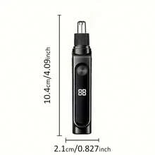 电动鼻毛修剪器，USB充电式鼻耳毛修剪器，男士无痛耳鼻毛修剪器，便携式鼻毛修剪器，长按开机，LED显示屏，迷你紧凑设计，USB接口快速充电 - 多色 - 查看 11