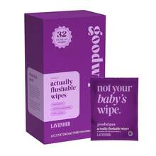 Flushable Wipes For Adults On The Go Individually Wrapped Personal Cleansing Cloths Travel Size Septic And Sewer  Lavender Scented 32 Count - 1 - Xem 2
