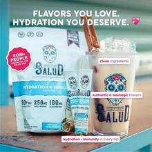 Salud 2-In-1 Hydration Packets + Immunity Electrolytes Powder, Horchata - Agua Fresca Drink Mix, Elderberry, Dairy & Soy Free, Non-GMO, Gluten Free, Vegan, Low Calorie, 1g Sugar (15 Servings) - 歐洽塔 - 查看 1