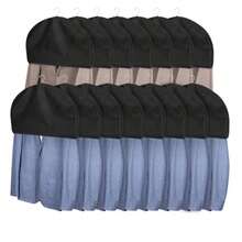 Zilink - Fundas de hombro transpirables para ropa fundas de ropa protectores para colgar ropa fundas de ropa para traje abrigos almacenamiento de clóset juego de 15 - Negro 15 piezas - Ver 7
