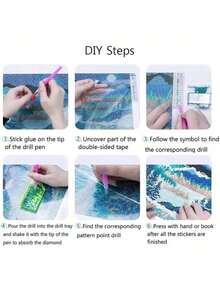 SpongeBob SquarePants 1幅5D全钻水晶钻石画，带框，DIY手工套装，适合作为情人节礼物、生日礼物、派对礼物、钻石艺术品、高品质钻石艺术品套装，是开学季和派对的理想礼物。 - 彩色 - 查看 6