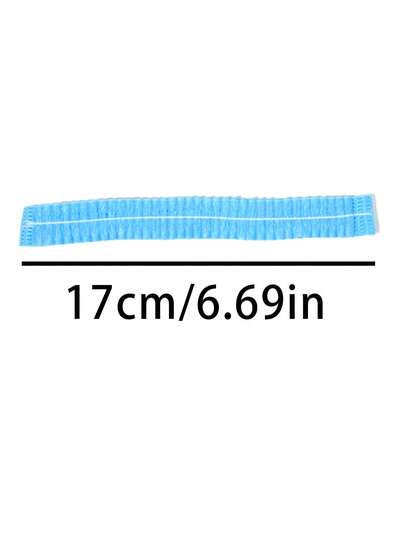 10/100pcs Disposable Non-Woven Rectangular Caps, Blue Dust-Proof Hairnets, Suitable For Food Processing, Medical, Beauty Industry, Hygienic And Convenient