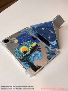 1pc Starry Sky Collage Tablet Protective Case, Compatible With Apple 10.2"/ Pro 11"(2020/2021), 10(2022, 10.9"), (A16) 11"(11th Gen, 2025), (9th/10th Gen), Air(4th Gen, 10.9"), Galaxy Tab S6 Lite(10.4"), Kindle(11th Gen, 2024), Anti-Drop, With Pencil Slot, Sleep/Wake Function, Romantic Gift For Friends And Family - Multicolor - View 3