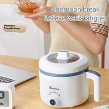 57.48oz Multi-Function Smart Rice Cooker, Convenient Steamer All-In-One Pot, Overheat & Dry Burning Protection, 6 Cooking Modes, Mini Steamer Double Layer Non-Stick Pot, Suitable For 1-2 People To Cook Rice, Soup, Pasta, Steak, Etc. - EU E Type Plug(220-240V) - View 8