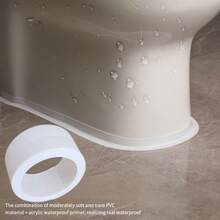 1/2 Rolle schwere selbstklebende Badewannen- und Toiletten-Dichtungsband - wasserdichter Kantenschutz, geeignet für Badezimmer, Dusche, Waschbecken, Boden und Wandversiegelung - feuchtigkeitsbeständig, einfach anzubringen, langanhaltend Klebstoff, wasserdicht für das Badezimmer | Glatte Oberflächenversiegelung | wasserbeständiges Material - A - Übersicht 9