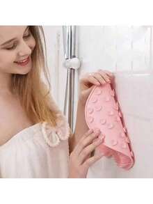 Silicone Shower Foot Scrubber Mat Silicone Shower Foot Brush Pad Wall Mounted Feet And Back Scrubber Massage Pad With Suction Cups For Women Men Exfoliating, Non Slip Suction Cups,Foot Care Tools,Nail Art Tools,Body Care Tools,Shower Foot & Back Scrubber Mat Hands Free Foot Massager Mat With Non-Slip Suction Cup - Multicolor - View 6
