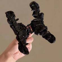 1pc Elegant Polka Dot Pleated Mesh Hair Clip, Graceful Hair Claw For Updo, Spring/Summer - Multicolor - View 4