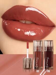 Pudaier 2 Packs Nourishing Hydrating Lip Gloss - Luxurious Glossy Shine, Long-Lasting Color - Essential Makeup Tool For Daily Wear & Special Occasions - Perfect Gift For Women - 03+05 - 查看 3