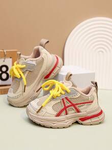 1 đôi giày thể thao lưới thoáng khí unisex mới, đế mềm chống trơn trượt, giày casual thời trang đa năng dành cho học sinh, giày thể thao đế dày nhẹ phù hợp cho mùa xuân, hè, thu, đông. - Màu Khaki - Xem 4