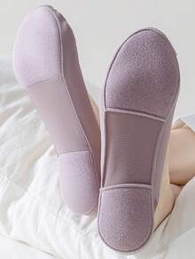 1/5/10 双装女士 3D 船袜 透气加厚蝴蝶结足部按摩保健隐形袜 硅胶防脱丝质减震船袜 - 彩色 - 查看 6