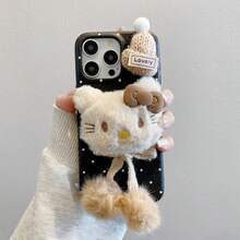 新奇案例 新奇創意蘋果手機殼 防摔保護套 紫色怪獸適用卡包掛繩 毛球手鍊波點 短掛繩豹紋保護套 - 彩色 - 查看 148